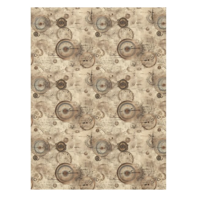 Nappe Grunge Rustic Steampunk Horloge (11) (Devant)
