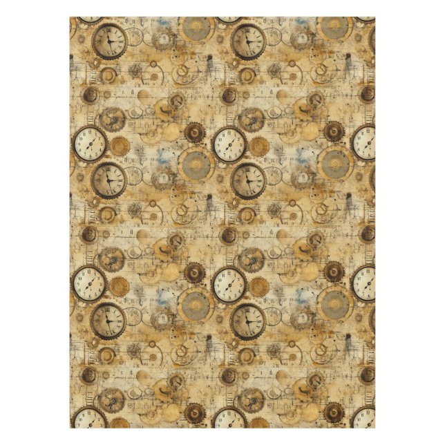 Nappe Grunge Rustic Steampunk Horloge (5) (Devant)