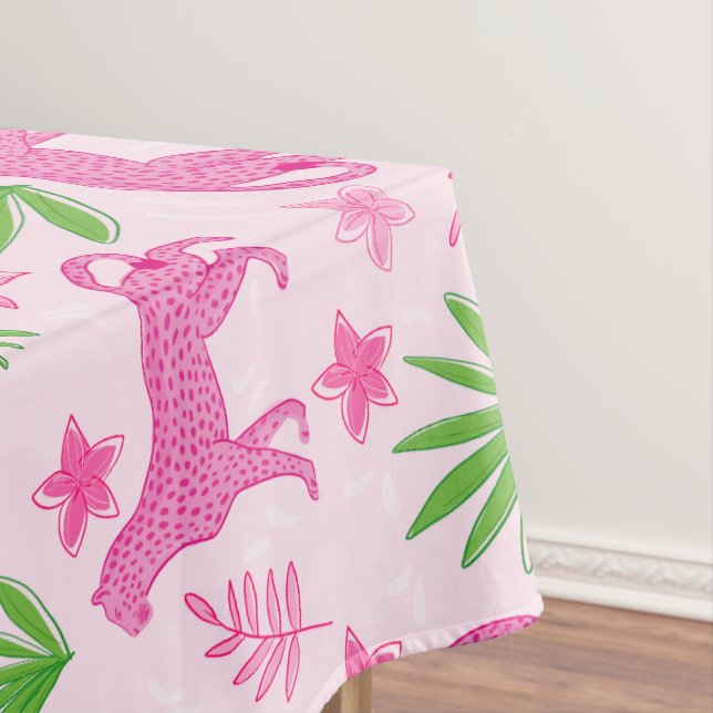 Nappe Guépard Floral Rose Prépa / Chic Animal Rose  (In Situ)