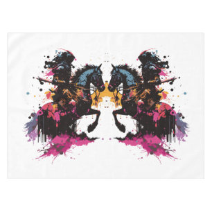 Nappe Guerrier équitation cheval en aquarelle