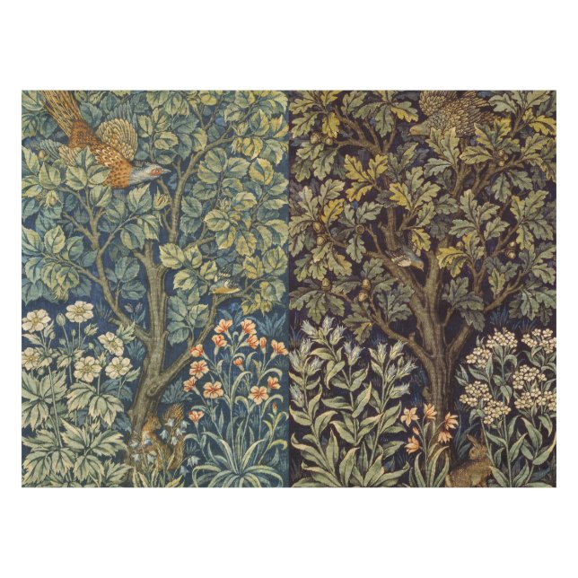 Nappe Guillaume Morris Faisan Oiseau Arbre Fleur (Devant (Horizontal))