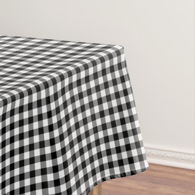Nappe Guingan noir et blanc démodé (In Situ)