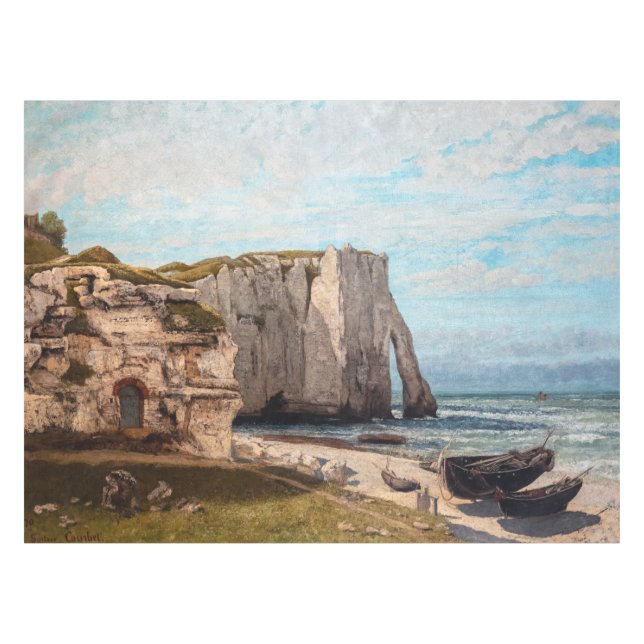 Nappe Gustave Courbet - Falaises à Etretat après la temp (Devant (Horizontal))