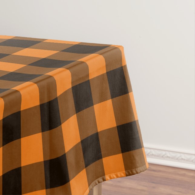 Nappe Halloween Black Orange En vichy Check Motif (In Situ)