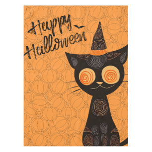 Nappe Halloween/chat/citrouille/automne