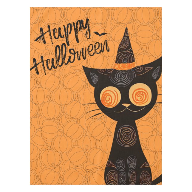 Nappe Halloween/chat/citrouille/automne (Devant)