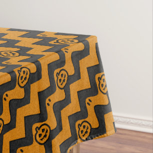 Nappe Halloween Chevron Motif avec Fantômes et Citrouill
