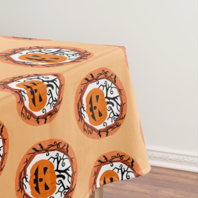 Nappe Halloween Citrouille Effrayante Décoration M (In Situ)