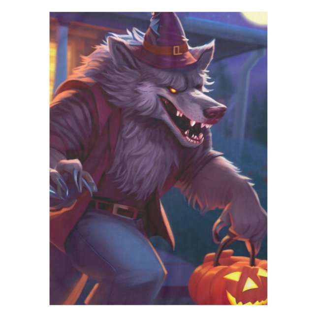Nappe Halloween/loup-garou/automne/automne (Devant)