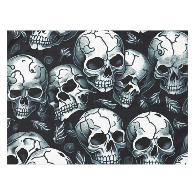 Nappe Halloween Motif crâne thème Halloween (Devant (Horizontal))
