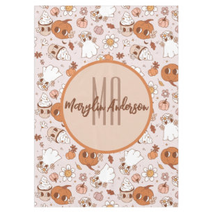 NAPPE HALLOWEEN RETRO CITROUILLES SUPER ET GHOSTS