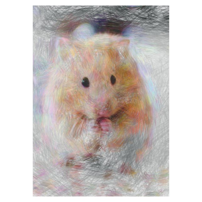 Nappe hamster animal artistique (Devant)