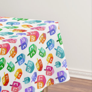 Nappe Hanoukka Dreidels Rainbow Watercolor Holiday