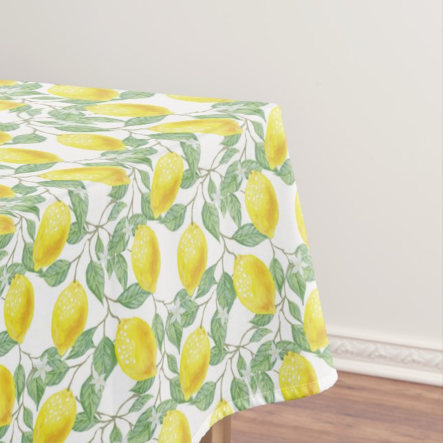 Nappe Happy Lemons Jaune et feuillage vert  (In Situ)