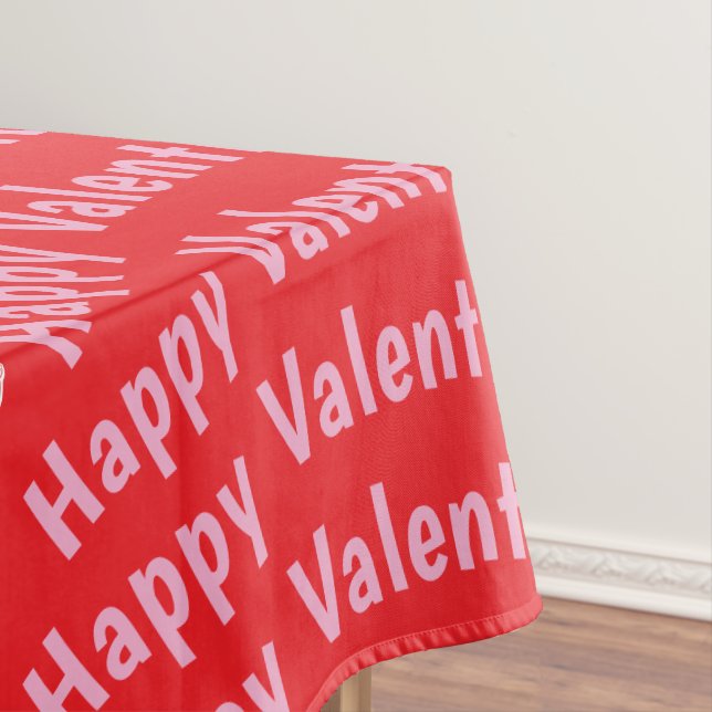Nappe Happy Valentine's Day Tablecloth Red (In Situ)
