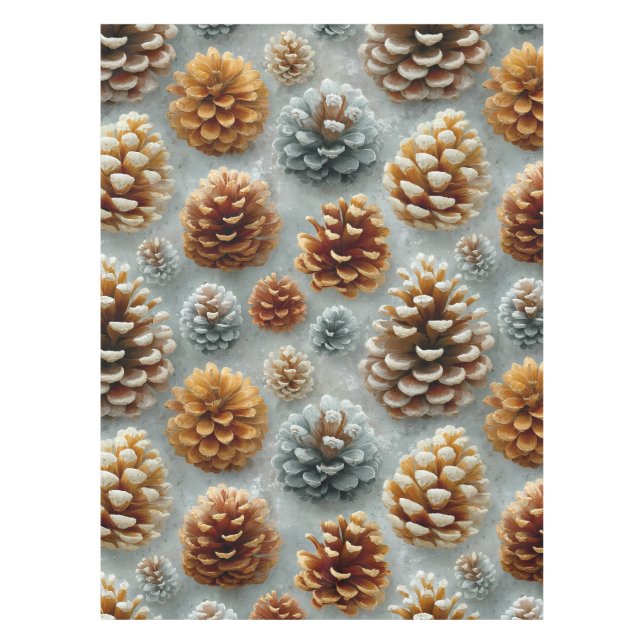 Nappe Harmonie des Pinecones d'hiver (Devant)