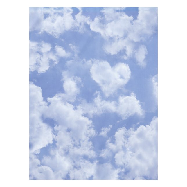 Nappe Heart Cloud Ciel mignon Moderne Lovely Light Blue  (Devant)