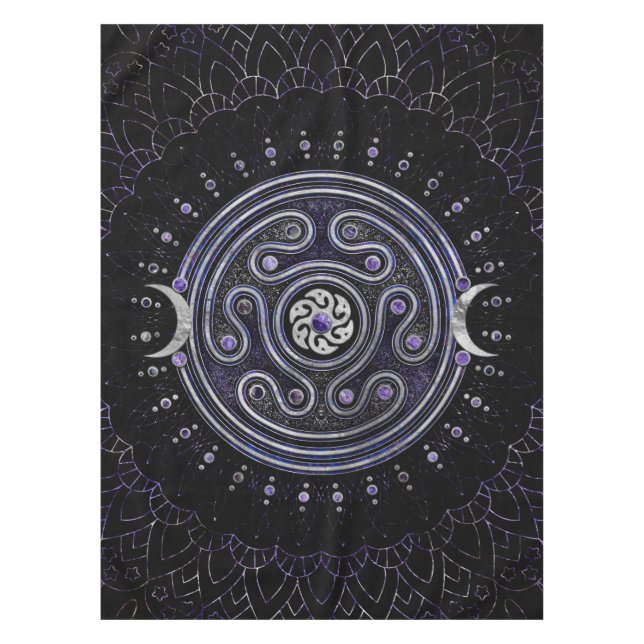Nappe Hecate Wheel Orament avec Améthyste et Argent (Devant)