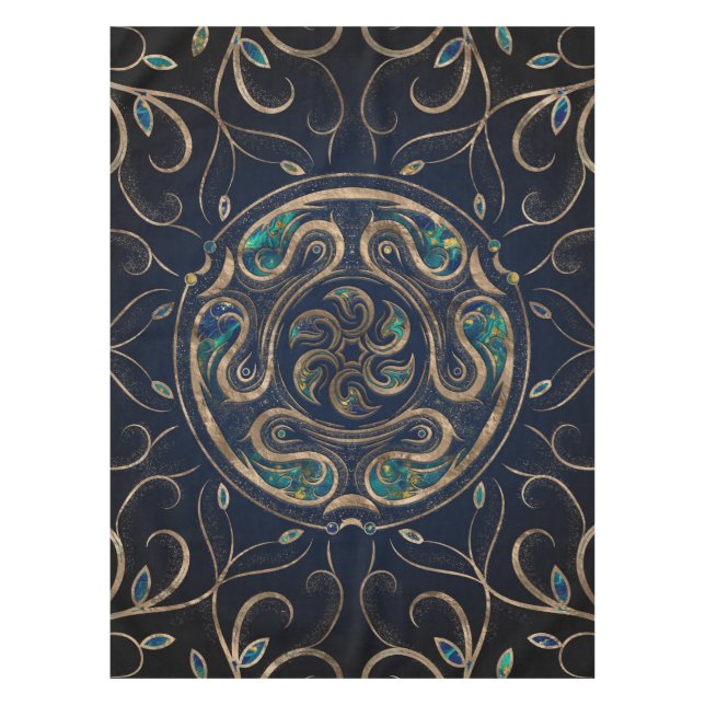 Nappe Hécate Wheel Orament Marble and Gold (Devant)