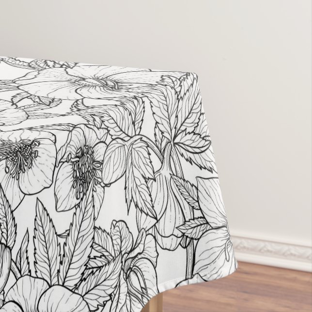 Nappe Hellebores en noir et blanc (In Situ)