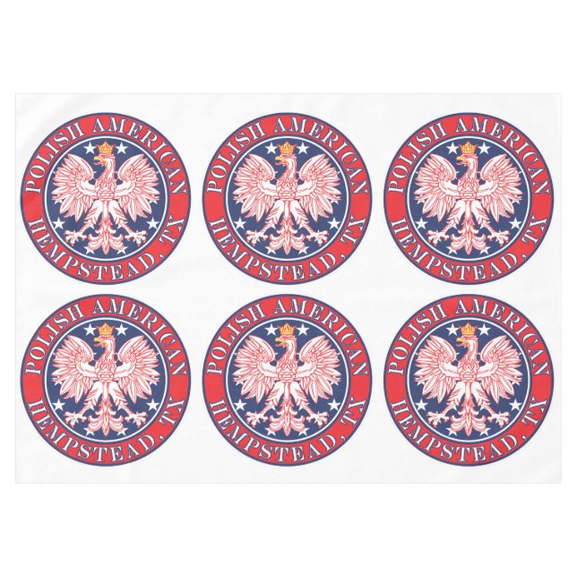 Nappe Hempstead Texas Polonais Aigle Américain (Devant (Horizontal))