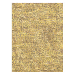 Nappe Héroglyphes d'Égypte antique Or