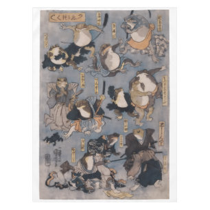 Nappe Héros célèbres de la scène Kabuki (grenouilles)
