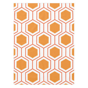 Nappe Hexagon abstract geometrical pattern en orange et