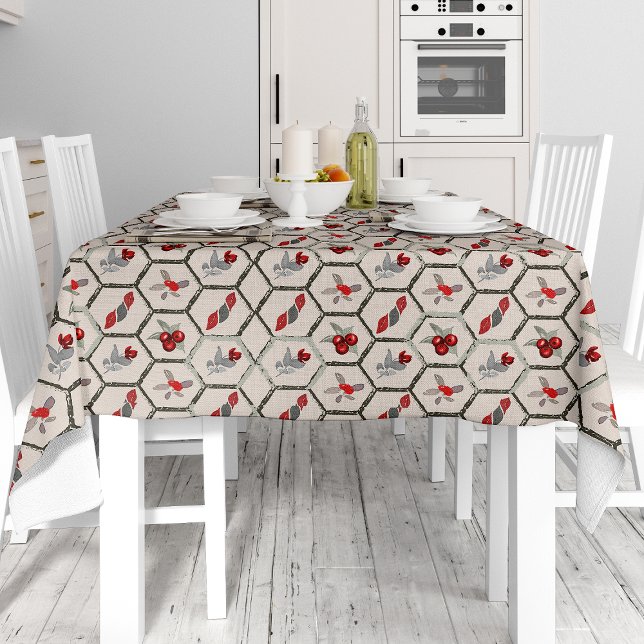 Nappe Hexágonos y motivos vegetales (Créateur téléchargé)