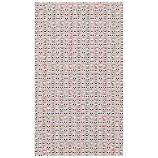 Nappe Hiboux Bébés sur Fond Rose Pâle Motif (Devant)