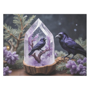 Nappe Hiver Cristal Neige Noirs Ravens