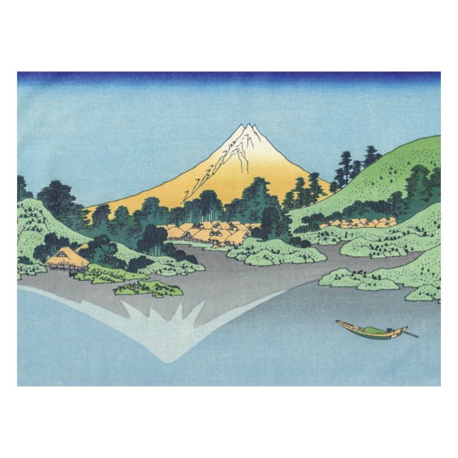 Nappe Hokusai - Le Mont Fuji reflète le lac Kawaguchi (Devant (Horizontal))