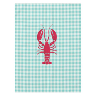 Nappe Homard sur En vichy bleu