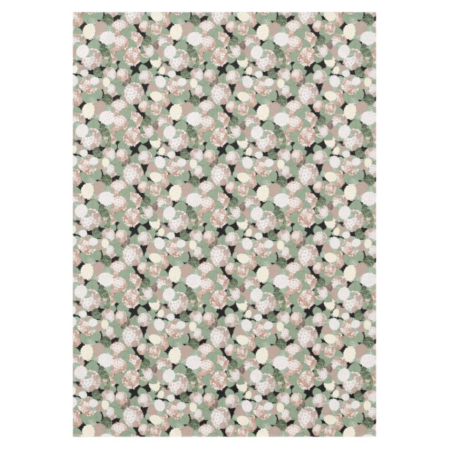 Nappe  Hortensias Verdes y Pájaros (Devant)