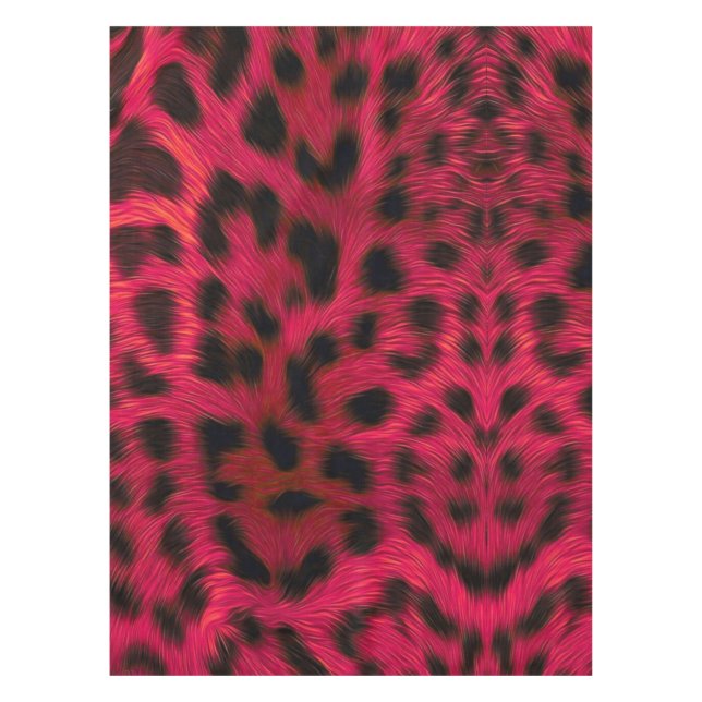 Nappe Hot Pink Leopard Print Faux  (Devant)
