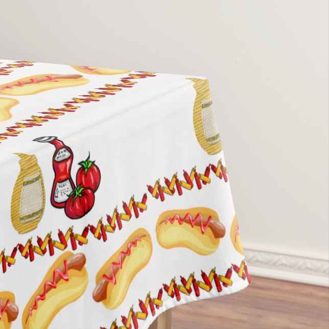 Nappe Hotdog Ketchup Mustard Food (In Situ)