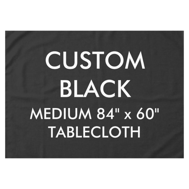 Nappe Housse de table personnalisée 84" x 60" noire (Devant (Horizontal))