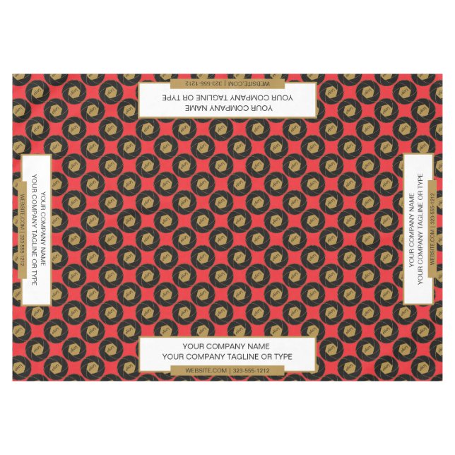 Nappe Housse de table pour salon professionnel or blanc  (Devant (Horizontal))