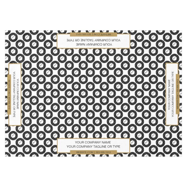 Nappe Housse de table pour salon professionnel or blanc  (Devant (Horizontal))