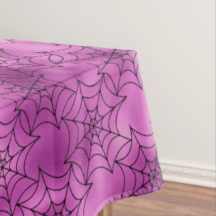 Nappe Huile violette sans joint et toiles noires Hallowe