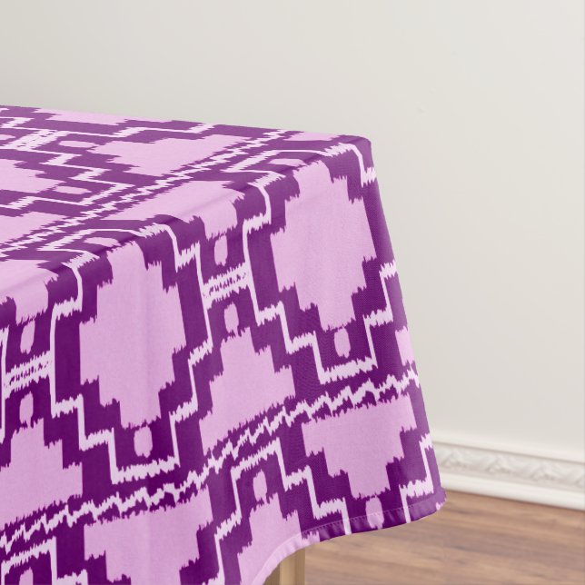 Nappe Ikat Aztec Tribal - Améthyste violet et violet (In Situ)