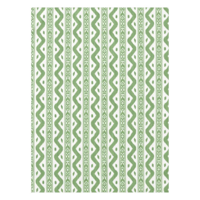 Nappe Ikat vert pomme à grande échelle (Devant)