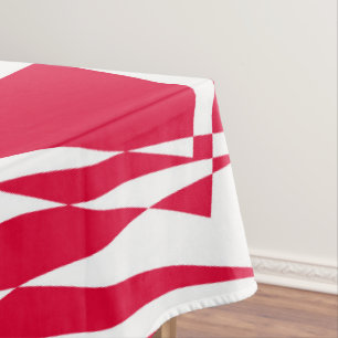 Nappe Illusion abstraite rouge blanc