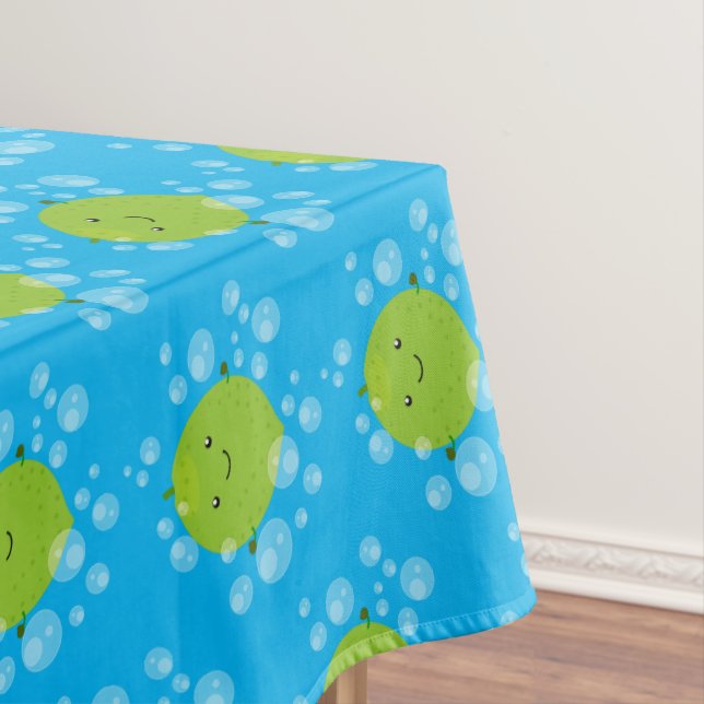Nappe Illustration de bulles de chaux vert mou (In Situ)
