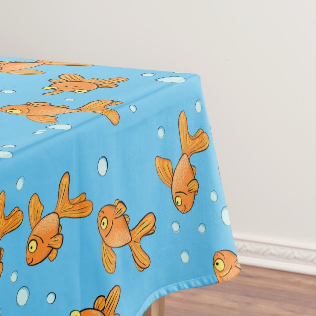 Nappe Illustration de caricature de poisson rouge orange (In Situ)