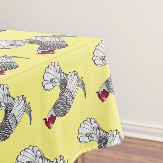 Nappe illustration de coq Sebright de dessin animé  (In Situ)