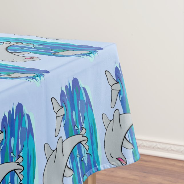 Nappe Illustration de dauphins heureux adorables (In Situ)