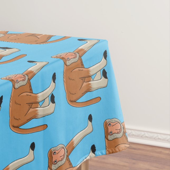 Nappe Illustration de dessin animé drôle de singe nasiqu (In Situ)