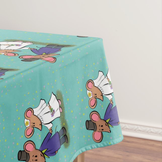 Nappe Illustration de dessin animé d'un couple de souris (In Situ)