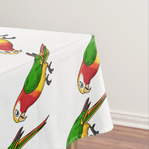 Nappe Illustration de dessin animé d'un perroquet heureu